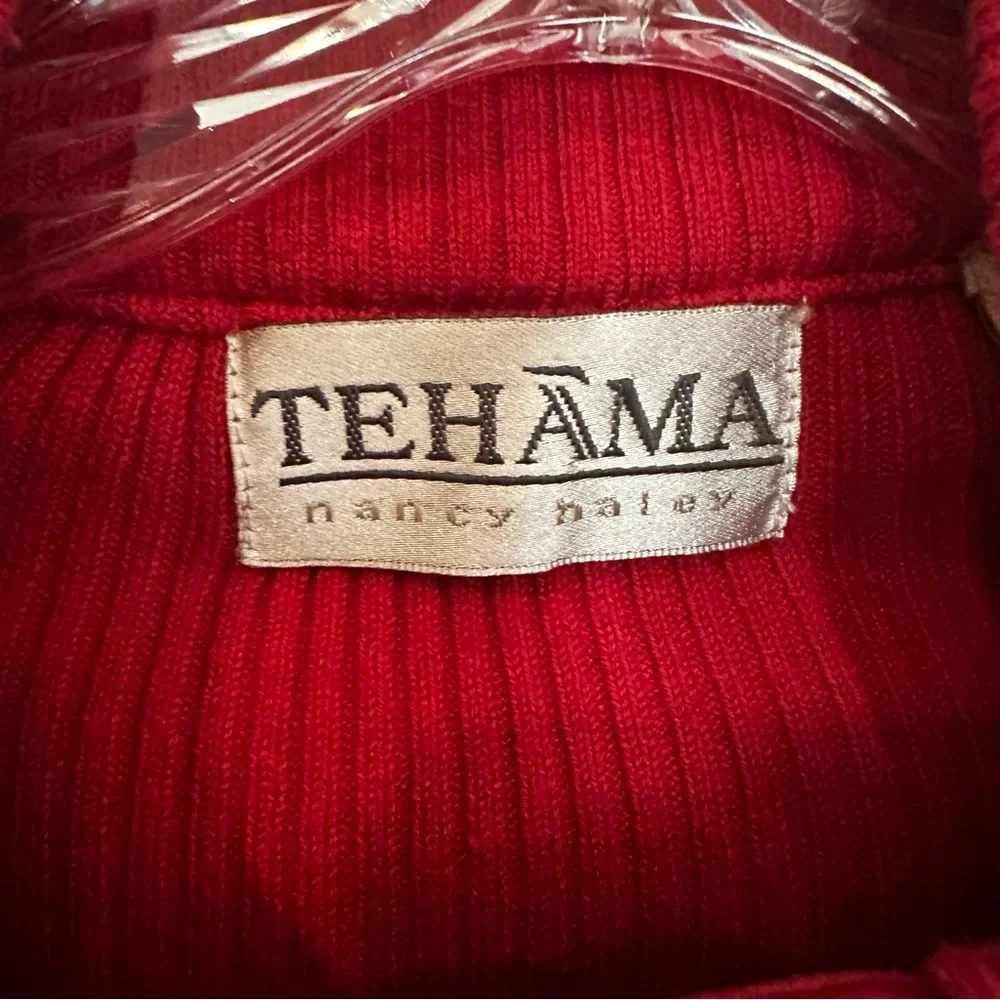 Tehama Nancy Haley Suede Ribbed Knit‎ Sleeves Jacket Women's Medium Fuchsia - Picture 3 of 9